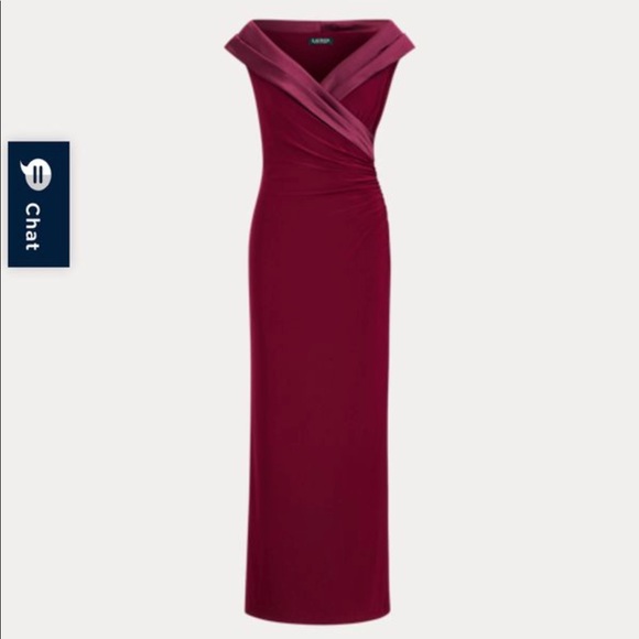 ralph lauren burgundy dress